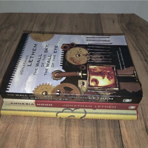 Jonathan Lethem Set Of 3 Books Amnesia & The Wall Of The Sky & Men And Cartoons. - Picture 1 of 5